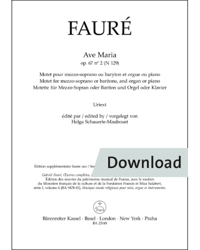 Ave Maria, op. 67/2, N 129 — 福雷