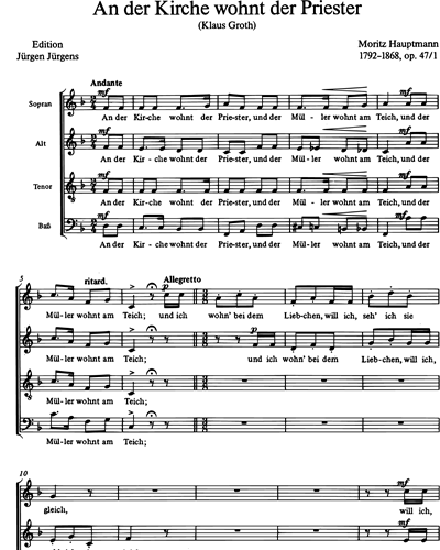 Sechs Chorlieder — Moritz Hauptmann