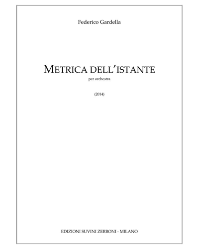 Metrica dell'istante — Federico Gardella