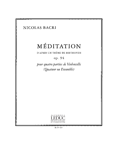 Méditation d'après un thème de Beethoven, op. 94 — Nicolas Bacri