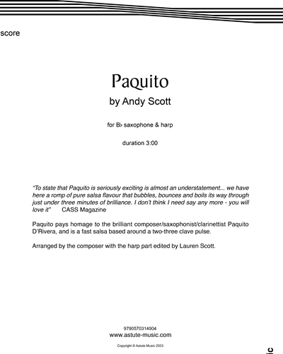 Paquito (Bb sax & harp) — Andy Scott