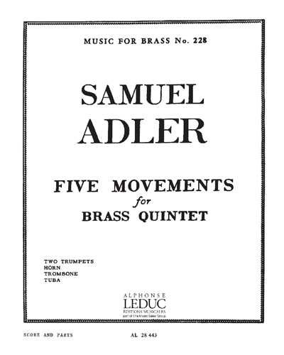 Five Movements for Brass Quintet — Samuel Adler