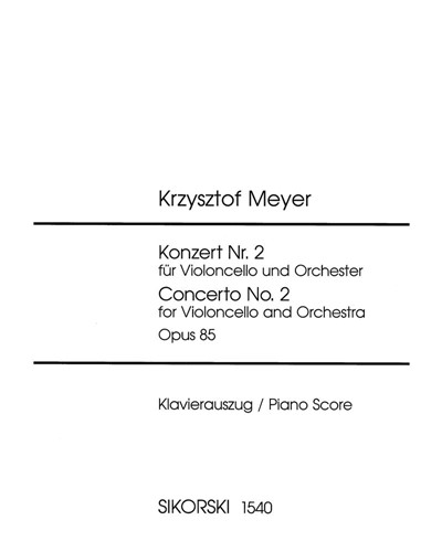 Concerto No. 2, op. 85 — Krzysztof Meyer