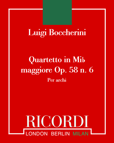 String Quartet in E-flat major, op. 58 no. 6 — 博凯里尼
