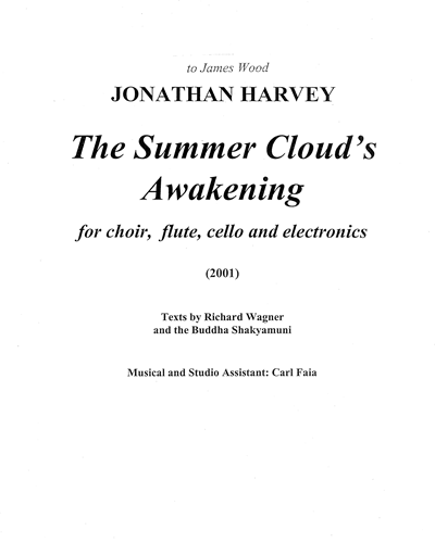 Summer Cloud's Awakening, The — 乔纳森·哈维