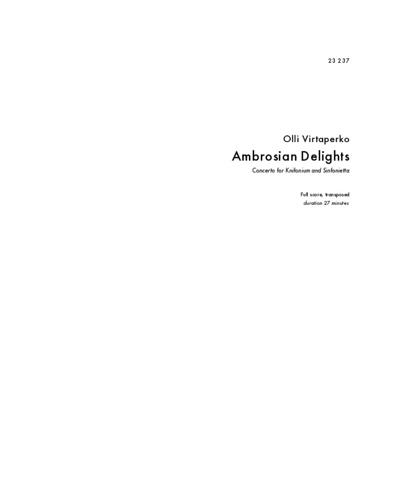 Ambrosian Delights — Olli Virtaperko