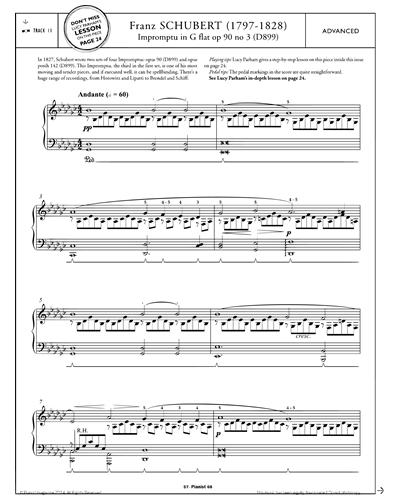 Impromptu in G-flat major, op. 90 No. 3, D. 899 — 舒伯特