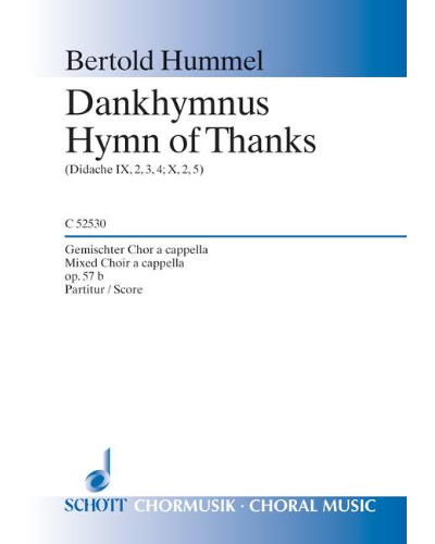 Hymn of Thanks, op. 57b — Bertold Hummel