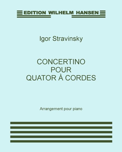 Concertino pour quator à cordes — 斯特拉文斯基