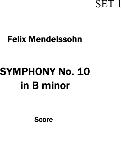 String Symphony No. 10 in B minor, op. MWV N 10 — 门德尔松