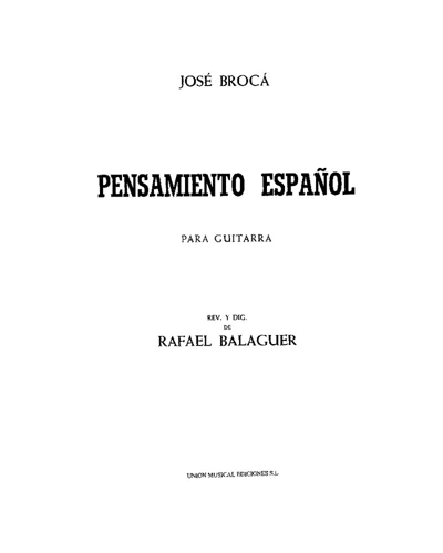 Pensamiento Español — Jose Broca