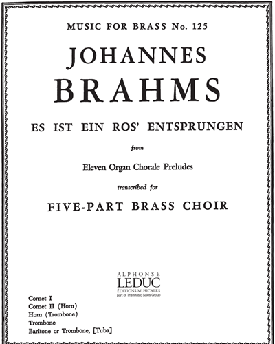 Es ist ein Ros' entsprungen (from '11 Organ Chorale Preludes') — 勃拉姆斯
