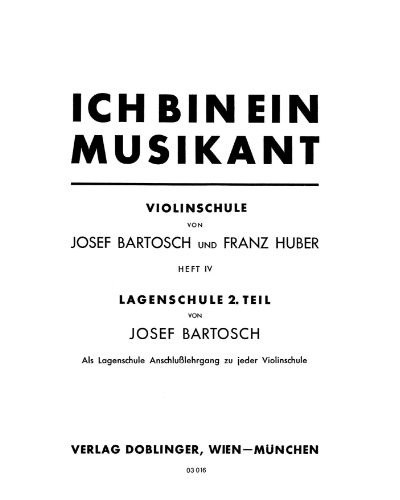 Ich bin ein Musikant, Book 5 — Josef Bartosch