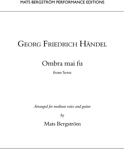 Ombra mai fu (from the opera 'Serse') — 亨德尔