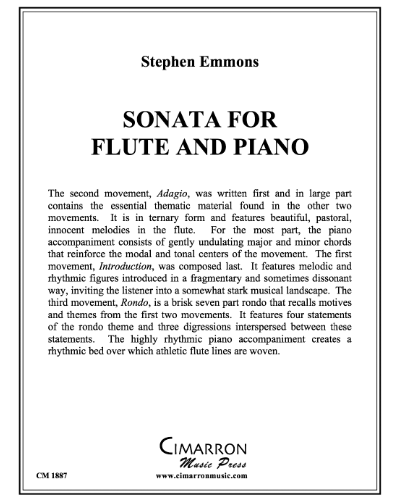 Sonata for Flute and Piano — Stephen Emmons