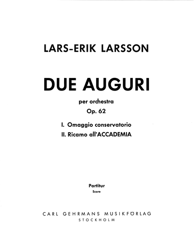 Due auguri, op. 62 — Lars-Erik Larsson