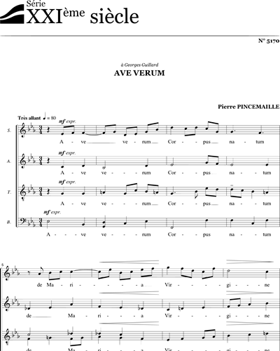 Ave verum Corpus - Pincemaille - SATB — Pierre Pincemaille