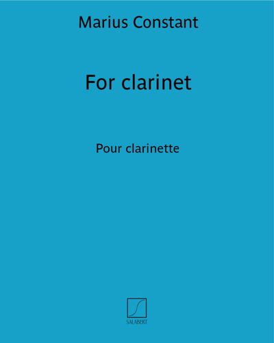 For clarinet — Marius Constant