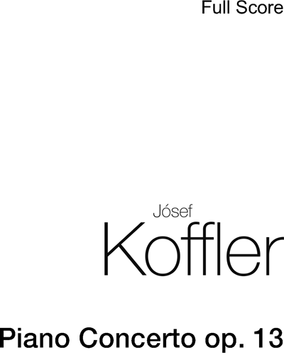 Piano Concerto, op. 13 — Józef Koffler