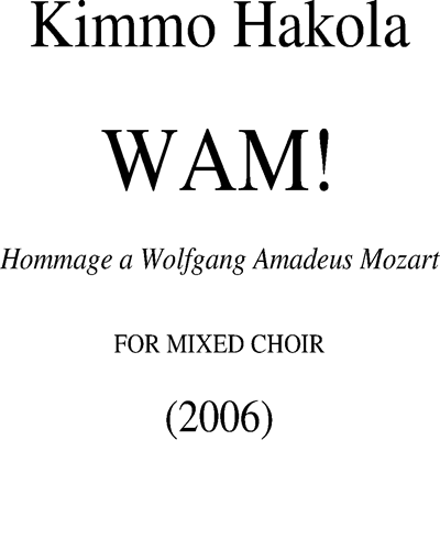 WAM! Hommage à Mozart — 金莫·哈科拉