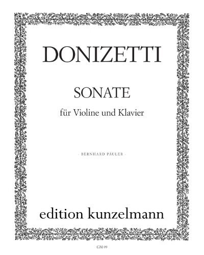 Sonata for Violin and Piano — 多尼采蒂