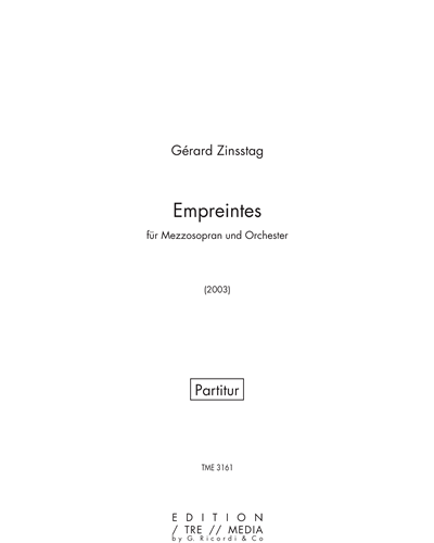 Empreintes — Gérard Zinsstag