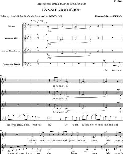 La valse du héron - Choir part — Pierre-Gérard Verny