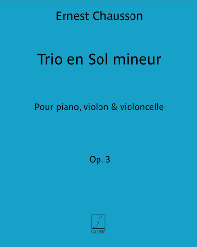 Trio in G minor, op. 3 — 肖松