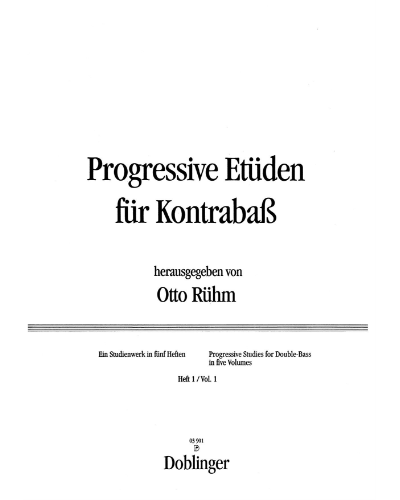 Progressive Etudes, Book 1 — Otto Rühm