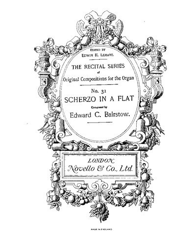 Scherzo in A-flat — Edward Bairstow