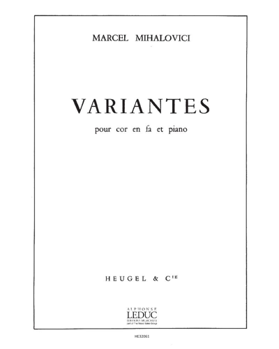 Variantes, op. 96 — Marcel Mihalovici