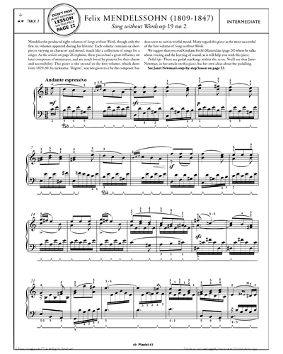 Song Without Words, op. 19 No. 2 — Felix Mendelssohn Bartholdy