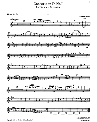 Horn Concerto No. 1, Hob. VIId:3 — 海顿