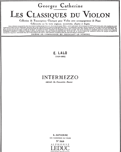 Intermezzo (Les Classiques Du Violon No 349) — 拉罗
