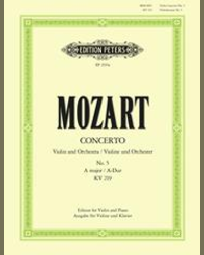 Concerto No. 5 in A K219 — 莫扎特