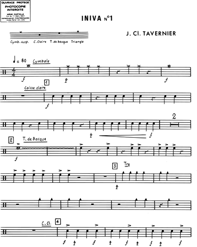 Four Little Pieces for Percussion — Jean-Claude Tavernier