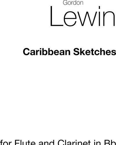 Caribbean Sketches — Gordon Lewin
