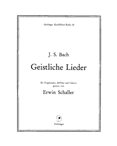 Sacred Songs and Arias (from 'Schemellischen Songbook') — 巴赫