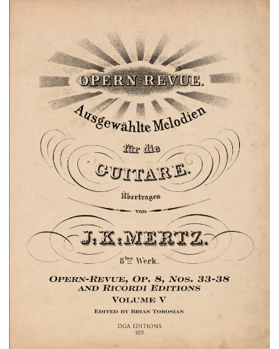 Opern-Revue, Vol. 5, op. 8 Nos. 33-36 — J. K. Mertz