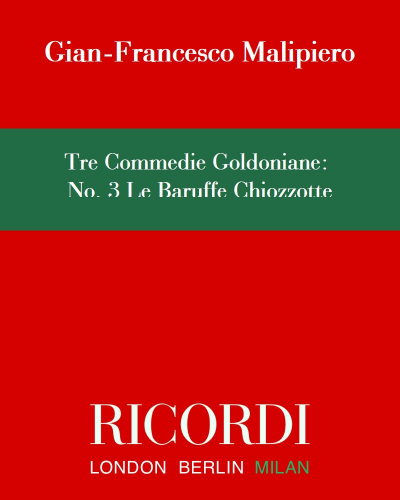 Le Baruffe Chiozzotte (No. 3 from 'Tre Commedie Goldoniane') — 马利皮耶罗