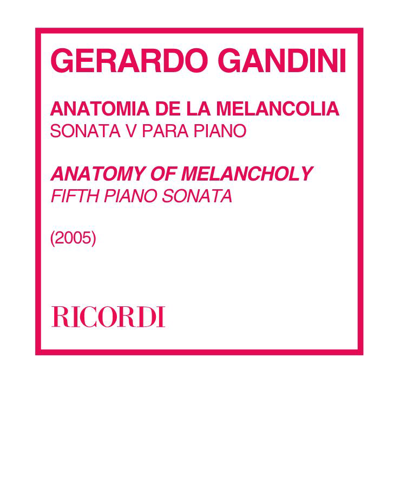 Anatomía de la melancolia — Gerardo Gandini