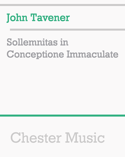 Sollemnitas in Conceptione Immaculate Beatae Mariae Virginis — 约翰·塔文纳