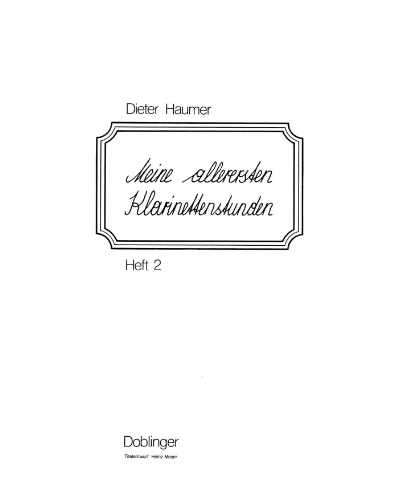 Meine allerersten Klarinettenstudien, Book 2 — Dieter Haumer