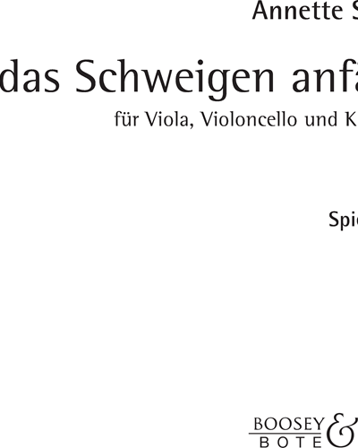 Wo das Schweigen anfängt — Annette Schluenz