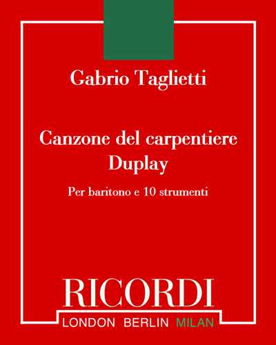 Canzone del carpentiere Duplay — Gabrio Taglietti