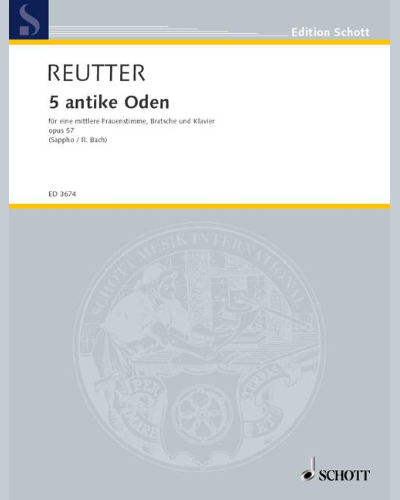 5 antike Oden — Hermann Reutter