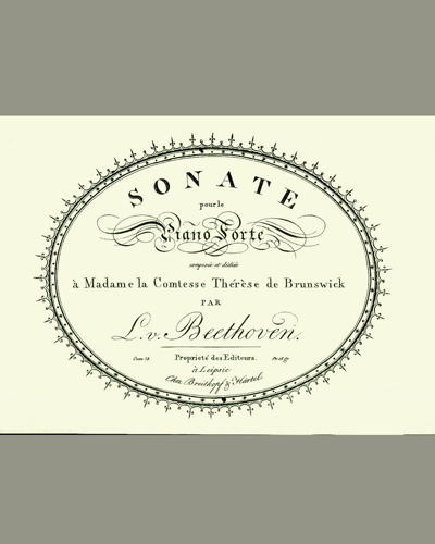 Piano Sonata, op. 78 — 贝多芬