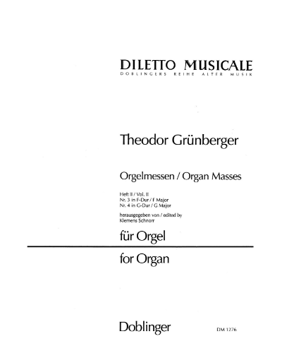 Organ Masses, Vol. 2 — P. Theodor Grünberger