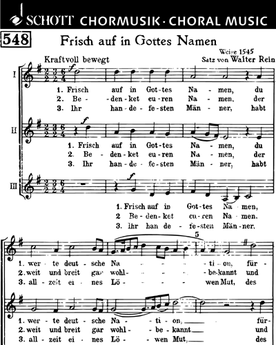 Frisch auf in Gottes Namen — Walter Rein