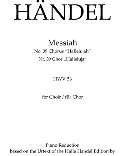 Chorus “Hallelujah” no. 39 HWV 56 — George Frideric Handel